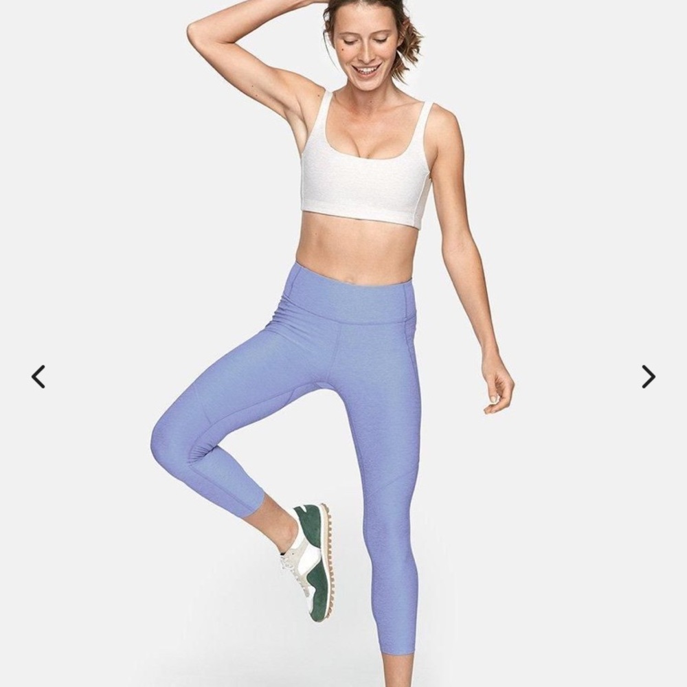 NWT Outdoor Voices Blue 3/4 Warmup Leggings